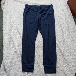 Polo Ralph Lauren Navy Waffle Knit Sleep Bottoms Loungewear Cozy Comfy Relaxed